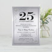 Party Einladung zum 25. Hochzeitstag (Stehend Vorderseite)