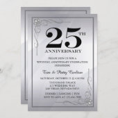 Party Einladung zum 25. Hochzeitstag (Vorne/Hinten)