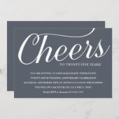 Party Einladung zum 25. Hochzeitstag (Vorne/Hinten)