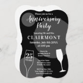 Party Einladung zum 25. Hochzeitstag (Vorne/Hinten)