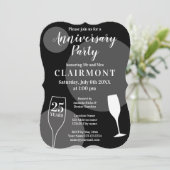 Party Einladung zum 25. Hochzeitstag (Stehend Vorderseite)