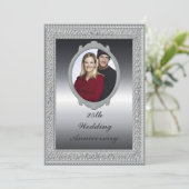 Party Einladung zum 25. Hochzeitstag (Stehend Vorderseite)
