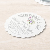 Party Einladung zum 25. Hochzeitstag Untersetzer (angewinkelt)