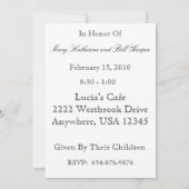 Party Einladung zum 25. Jahrestag (Rückseite)