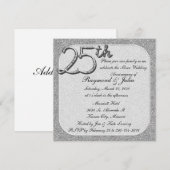 Party Einladung zum 25. Jahrestag (Vorne/Hinten)