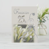 Party Einladung zum 25. Jahrestag - Calla Lilies (Stehend Vorderseite)