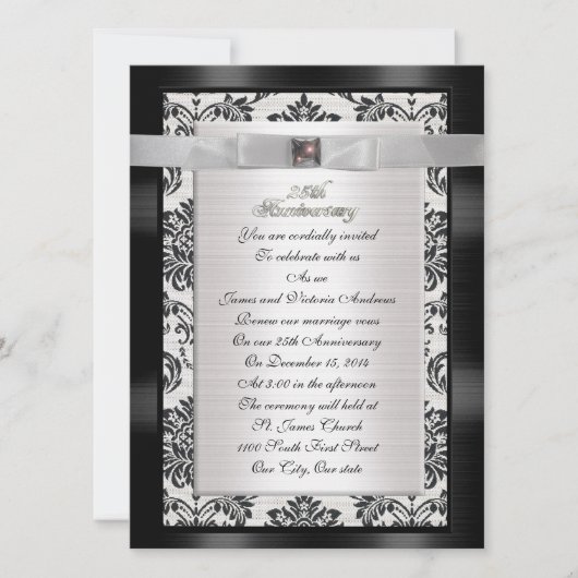 Party Einladung zum 25. Jubiläum (Vorderseite)