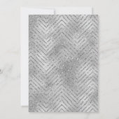 Party Einladung zum 25. Jubiläum, Imitate Silber (Rückseite)