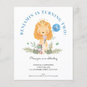 Party Einladung zum 2. Geburtstag der Löwenjungen (Vorderseite)