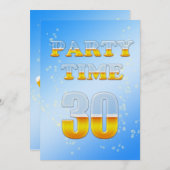 Party Einladung zum 30. (Vorne/Hinten)