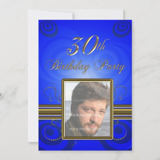 Party Einladung zum 30. Geburtstag (Vorderseite)