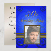 Party Einladung zum 30. Geburtstag (Vorne/Hinten)