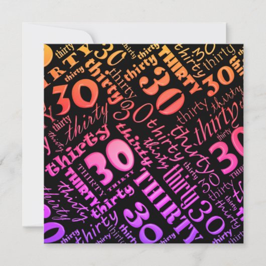 Party Einladung zum 30. Geburtstag (Vorderseite)
