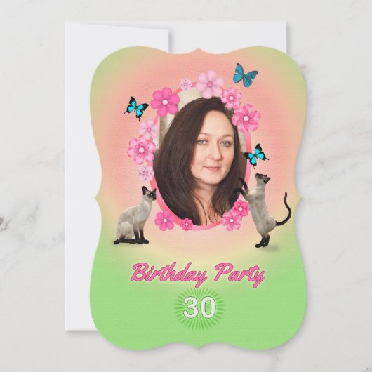 Party Einladung zum 30. Geburtstag (Vorderseite)