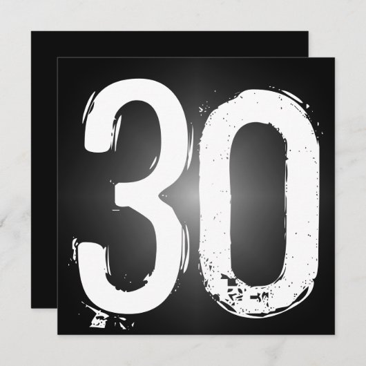 Party Einladung zum 30. Geburtstag (Vorne/Hinten)