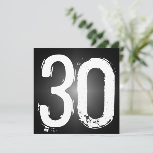 Party Einladung zum 30. Geburtstag (Stehend Vorderseite)