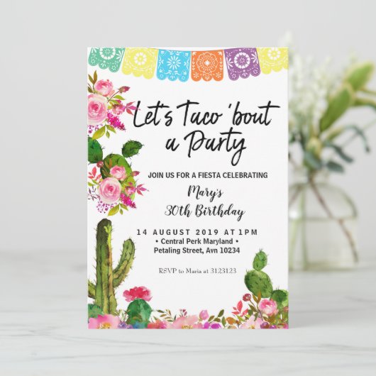 Party Einladung zum 30. Geburtstag (Stehend Vorderseite)