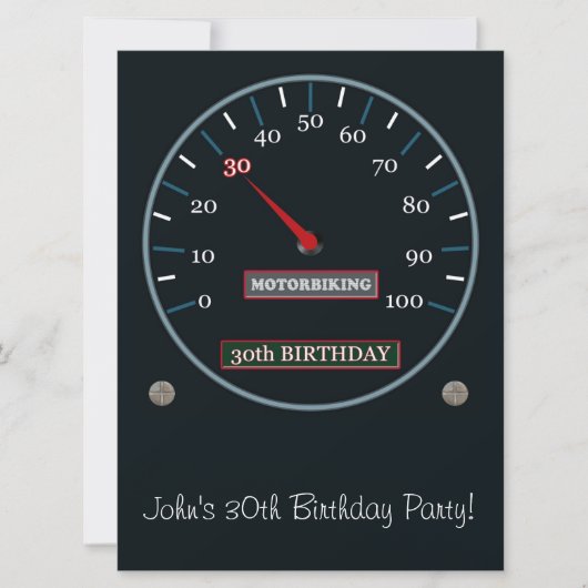 Party Einladung zum 30. Geburtstag (Vorderseite)