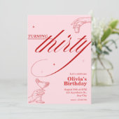 Party Einladung zum 30. Geburtstag (Stehend Vorderseite)