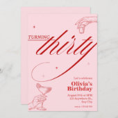 Party Einladung zum 30. Geburtstag (Vorne/Hinten)