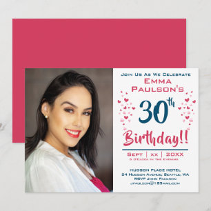 Party Einladung zum 30. Geburtstag mit Foto