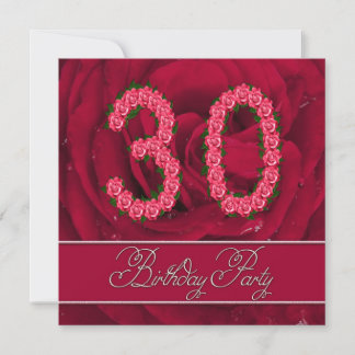 Party Einladung zum 30. Geburtstag mit Rose