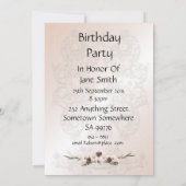 Party Einladung zum 30. Geburtstag mit Rose (Rückseite)