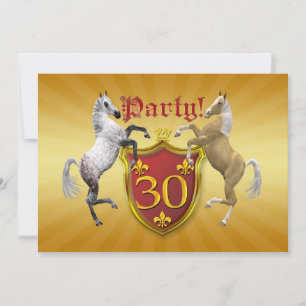 Party Einladung zum 30. Geburtstag mit Wappen