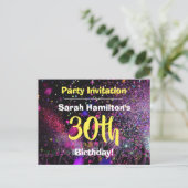 Party Einladung zum 30. Geburtstag Postkarte (Stehend Vorderseite)