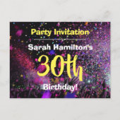 Party Einladung zum 30. Geburtstag Postkarte (Vorderseite)