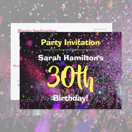 Party Einladung zum 30. Geburtstag Postkarte