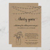 Party Einladung zum 30. Hochzeitstag (Vorne/Hinten)