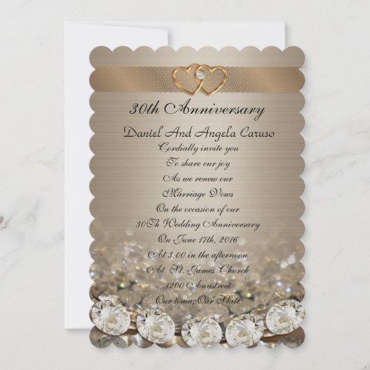 Party Einladung zum 30. Jahrestag (Vorderseite)