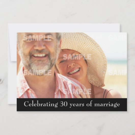 Party Einladung zum 30. Jahrestag (Vorderseite)