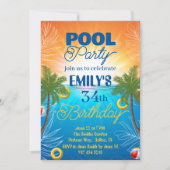 Party Einladung zum 34. Geburtstag (Vorderseite)