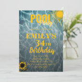 Party Einladung zum 34. Geburtstag (Stehend Vorderseite)