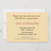 Party Einladung zum 3. Geburtstag (Rückseite)