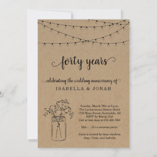 Party Einladung zum 40. Hochzeitstag