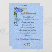 Party Einladung zum 50. Geburtstag der Eltern (Vorne/Hinten)