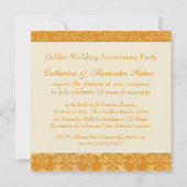 Party Einladung zum 50. Geburtstag der goldenen Ho (Rückseite)