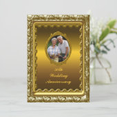 Party Einladung zum 50. Hochzeitstag (Stehend Vorderseite)