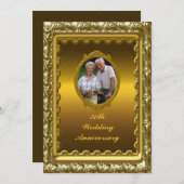 Party Einladung zum 50. Hochzeitstag (Vorne/Hinten)