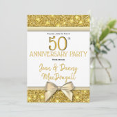 Party Einladung zum 50. Hochzeitstag (Stehend Vorderseite)