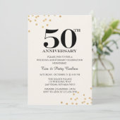 Party Einladung zum 50. Hochzeitstag (Stehend Vorderseite)