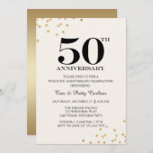 Party Einladung zum 50. Hochzeitstag (Vorne/Hinten)