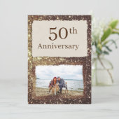 Party Einladung zum 50. Hochzeitstag Foto (Stehend Vorderseite)