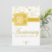 Party Einladung zum 50. Jahrestag (Stehend Vorderseite)