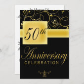 Party Einladung zum 50. Jahrestag (Vorne/Hinten)