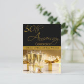 Party Einladung zum 50. Jahrestag (Stehend Vorderseite)