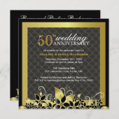 Party Einladung zum 50. Jahrestag (Vorne/Hinten)